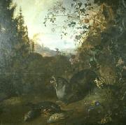 WITHOOS, Mathias Otter in a Landscape oil painting on canvas
